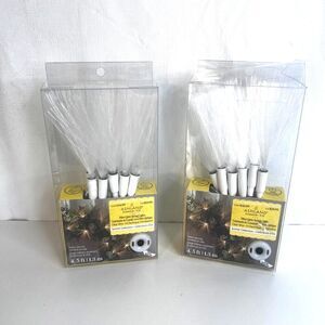 2 Pack NEW Ashland Fiber Optic String Lights Warm White 4.5FT-10 Lights EACH